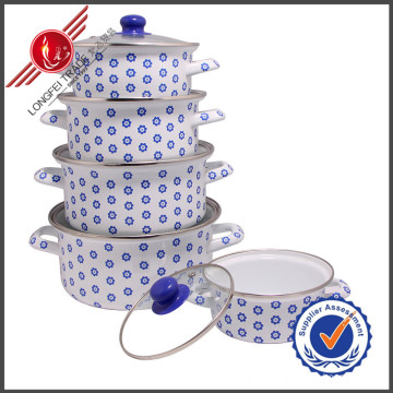 Conjunto de panelas de esmalte Eco-Friendly de venda quente clássico Kitchenware